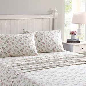 Laura Ashley Katoenen Flanel Beddengoed, Audrey Roze/Crème, Koningin