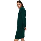 Trendyol FeMan Pullover Jurk Oversize Gebreide Jurk, Smaragd, M, Emerald, M