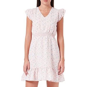 myMo Esha-jurk voor dames met ruitprint, roze, XL
