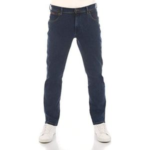 Wrangler Heren Jeans Texas Slim - Blauw - Lucky Star W29-W50 Stretch Katoen, Blue Chip., 33W / 30L