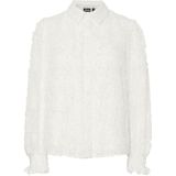 Pieces - Pcpina Ls Shirt Wvn Bc 17154276 - Blouse - Cloud Dancer - Dames