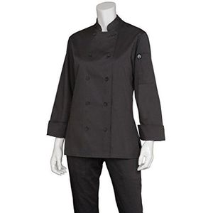 Chef Works B137-S Marbella dames executive chef-kok jas, klein, zwart