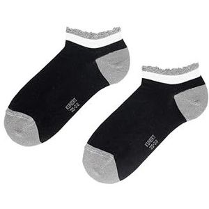 KUNERT Dames Sneaker Sokken ELEGANT ROMANCE Fashion Black 35-38, Black 0070, 35-38 EU