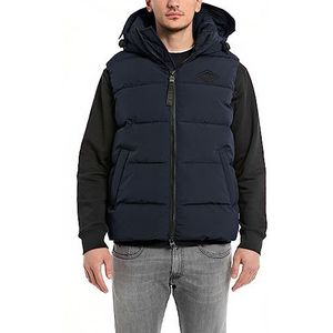 Replay Gewatteerd vest voor heren, Deep Navy 715, XXL