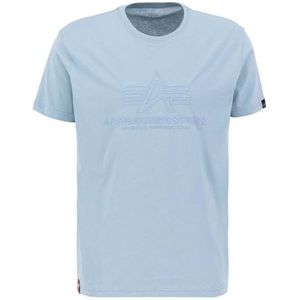 Alpha Industries Basic T Geborduurd T-shirt voor Mannen Greyblue