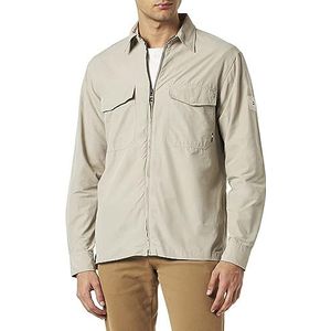 Tommy Hilfiger Paper Touch Overshirt Casual Shirts voor heren, Steen, M