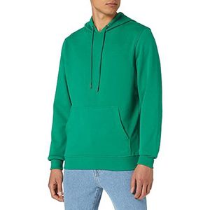 Urban Classics Heren capuchontrui Basic Terry Hoody mannen capuchon sweatshirt verkrijgbaar in vele kleuren, maten S - 5XL, jonglegreen, 4XL