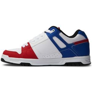 DC Shoes Stag sneakers voor heren, rood/wit/blauw, 40,5 EU, Rood Wit Blauw, 40.5 EU