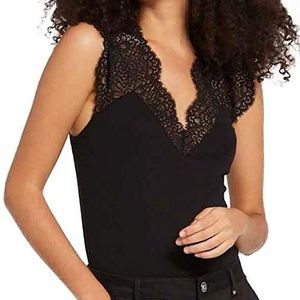 Morgan - Blousetop - V-Hals - Kanten Details - Semi-Transparant