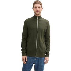 TOM TAILOR Heren gebreide jas, 36230 - Roin Green Melange, XL