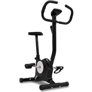 FFitness Easybelt Hometrainer, ultracompact, fitnessfiets, verstelbare weerstand, hometrainer, LCD-display, hartslagsensoren, uniseks, pedalen met bevestigingsriem