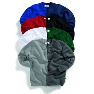 BP 1223-190-51-S uniseks sweatshirt, lange mouwen, ronde hals, gebreide manchetten aan mouwen en zoom, 320,00 g/m² versterkt katoen, lichtgrijs, S