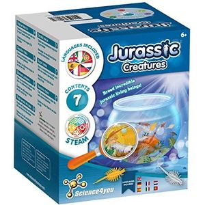 Science4you Jurassic Creatures voor kinderen 6+ jaar - Kweek prehistorische zeedieren met je Triops-kit, inclusief klein aquarium - Creëer een ecosysteem met zeedraken, Science Kits voor kinderen