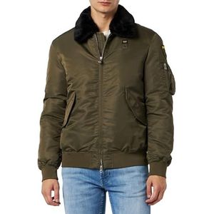 Blauer - Bomberjack - Groen - Nylon - Met Afneembaar Imitatiebont