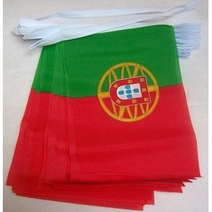 Portugal 6 meter BUNTING Vlag 20 vlaggen 9'' x 6'' - Portugese STRING vlaggen 15 x 21 cm - AZ FLAG