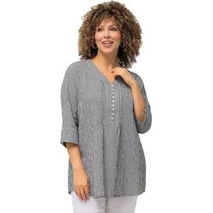 Ulla Popken dames tuniek blouses, zwart, 46/48