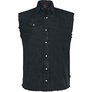 Spiral Solid Black Vest zwart L 100% katoen Onbekend Biker, Gothic, Nu Goth, Punk, Rock wear