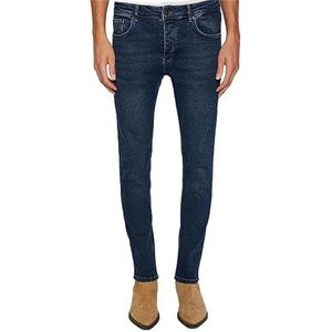 Trendyol Rechte jeans met normale taille voor heren, marineblauw, 10