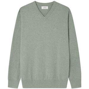 Springfield Basic V-hals trui, groen, M voor heren