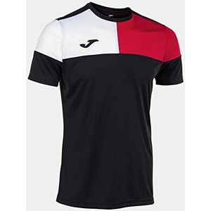 T-shirt met korte mouwen Crew V zwart rood wit