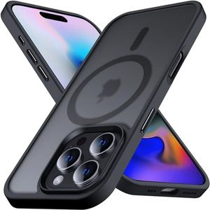 Anqrp Ontworpen voor iPhone 16 Pro magnetisch hoesje, [Ondersteuning Magsafe] [Snel opladen] Super zachte siliconen slanke telefoonhoes compatibel met iPhone 16 Pro 6,3 inch, zwart