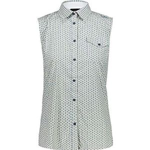 CMP Camicia Smanicata Stretch Con Fantasia Floreale Dameshemd, ijsblauw., 42