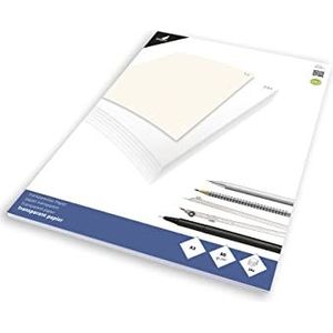 Kangaro Transparant technisch tekenpapier/millimeterpapier DIN A3 24 pagina's 80 g/m² papier met 1 vel 1/5/10 mm oranje raster, K-770301