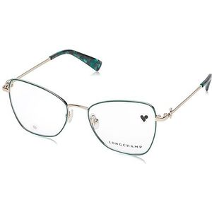 Longchamp LO2157 bril, goud/groen, 52/17/140 voor dames, goudkleurig/groen, one size