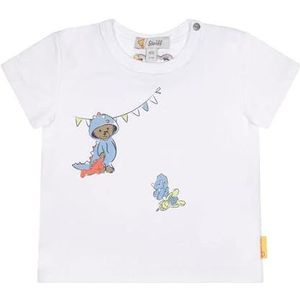 Steiff Baby-jongens T-shirt met korte mouwen, wit (bright white), 74 cm