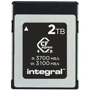 Integral Studio Grade CFexpress 4.0 Type B 2TB geheugenkaart - 4K, 6K, 8K en meer dan RAW - 3700MB/s lezen, 3100MB/s schrijven, 1600MB/s duurzaam schrijven - Ontworpen voor geavanceerde filmische en