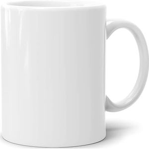 Acen Merchandise Sublimatiemokken zonder druk, van hoogwaardige kwaliteit, keramische inzels of als set, sublimatiebekers met inkt (4 stuks, wit)