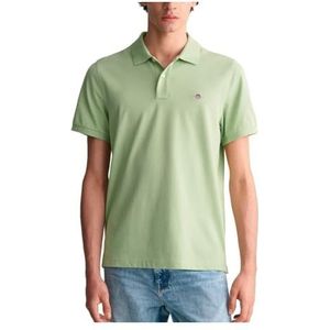 GANT Reg Shield Ss Pique poloshirt voor heren, melkachtige matcha, XL