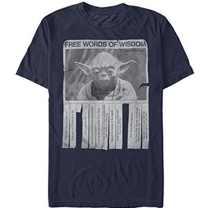 Star Wars Woorden van wijsheid T-shirt voor heren, ondoorzichtig, marineblauw, S