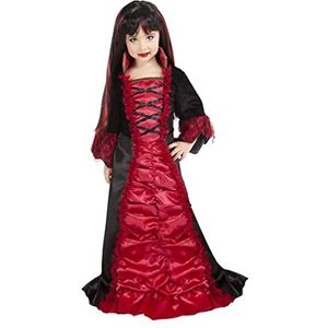 Rubies Draculina kostuum voor meisjes, rode jurk met haken, origineel, Halloween, carnaval, verjaardag, S8688-M