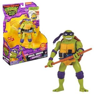 GIOCHI PREZIOSI Ninja Schildpadden 2023 CAOS Mutante - Donatello - formaat actiefiguren Deluxe 15 cm met geluidseffecten en mechanische vechtfunctie - voor kinderen en kinderen vanaf 4 jaar