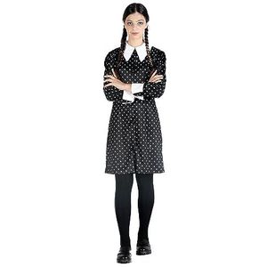 Ciao - Wednesday Addams jurk kostuum vermomming verkleedjurk voor meisjes, officieel woensdag (maat S)