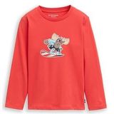 TOM TAILOR - Shirt - Lichtblauw - Lange Mouw - Motiefprint