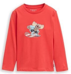 TOM TAILOR - Shirt - Lichtblauw - Lange Mouw - Motiefprint