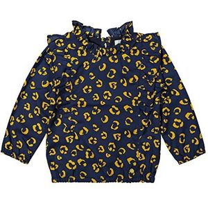 Koko Noko Meisjesblouse, Navy + Oker Geel, 12 Maanden
