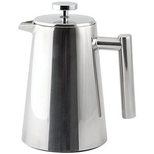 Weis Cafetière met plunjer/Franse pers 350 ml, roestvrij staal, zilver