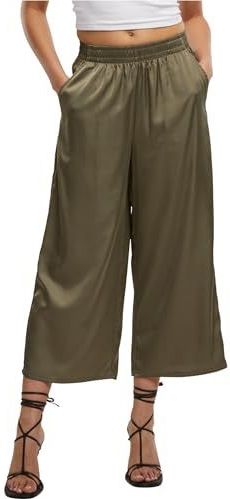 Urban Classics - Dames - Polyester Satijn - Paleolive - Brede Slip - 5XL