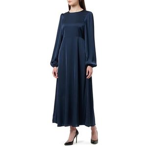 Vila Vilavanna Modesty L/S enkeljurk/Ka maxi-jurk voor dames, total eclipse, 40