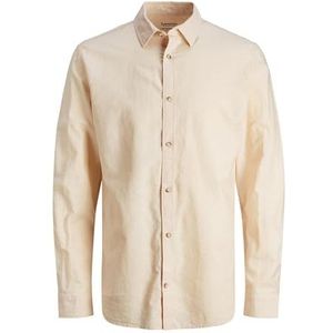 JACK & JONES Herenhemd Comfort Fit Overhemd, abrikoos ijs, XL