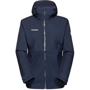 Mammut Hardshelljas voor dames, uit de serie Convey Tour, XXL, donkerblauw, jas met capuchon, regenjas, van Gore-Tex Paclite 2,5 L, marineblauw, XXL