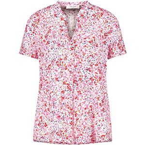 GERRY WEBER Edition Dames 860022-66408 blouse, ecru/wit/paars/roze print, 34, Ecru/wit/lila/roze opdruk, 34