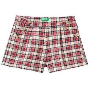 United Colors of Benetton Shorts voor meisjes en meisjes, Tartanrood 920, 110 cm
