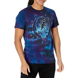 Liquid Blue unisex adult Grateful Dead Mystical Stealie Celestial Tie Dye Tee T Shirt, Tie Dye, Medium US