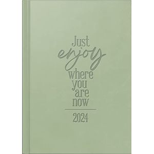 rido/idé Weekkalender ""Just Enjoy"" model futura 2 2024 2 pagina's = 1 week bladgrootte 14,8 x 20,8 cm groen
