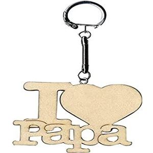 Artemio 14001715 houten sleutelhanger I Love Papa