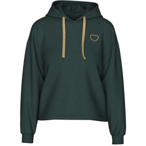 pieces - PCCHILLI LS HEART HOODIE NOOS - Hoodie - Darkest Spruce - Met Capuchon
